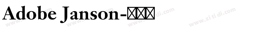 Adobe Janson字体转换